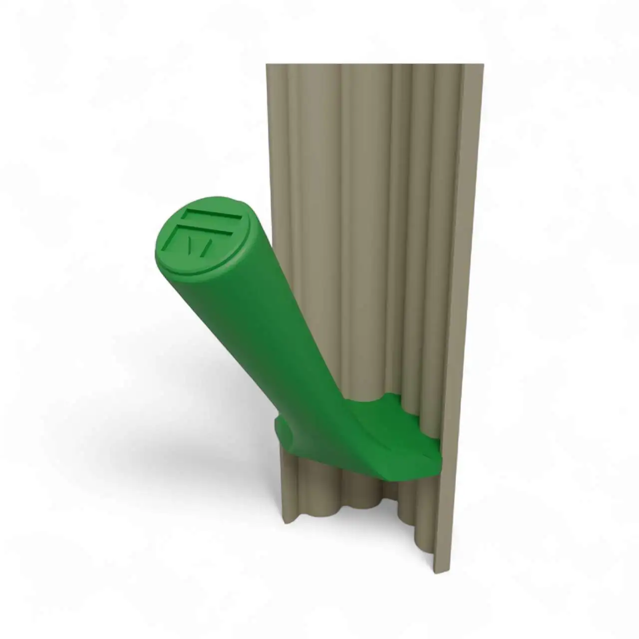 Meoded Fluted Green Inside Corner tool and fluted profile.